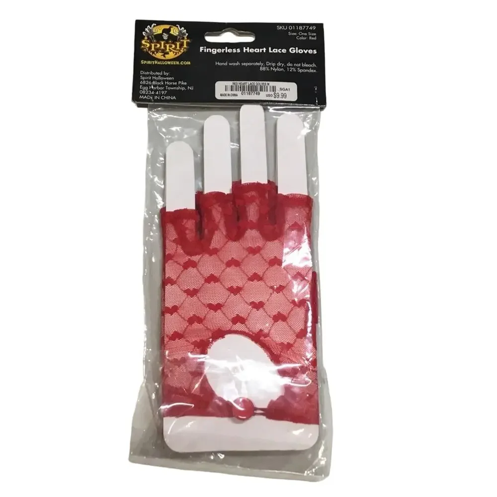 Spirit Fingerless Heart Lace Gloves